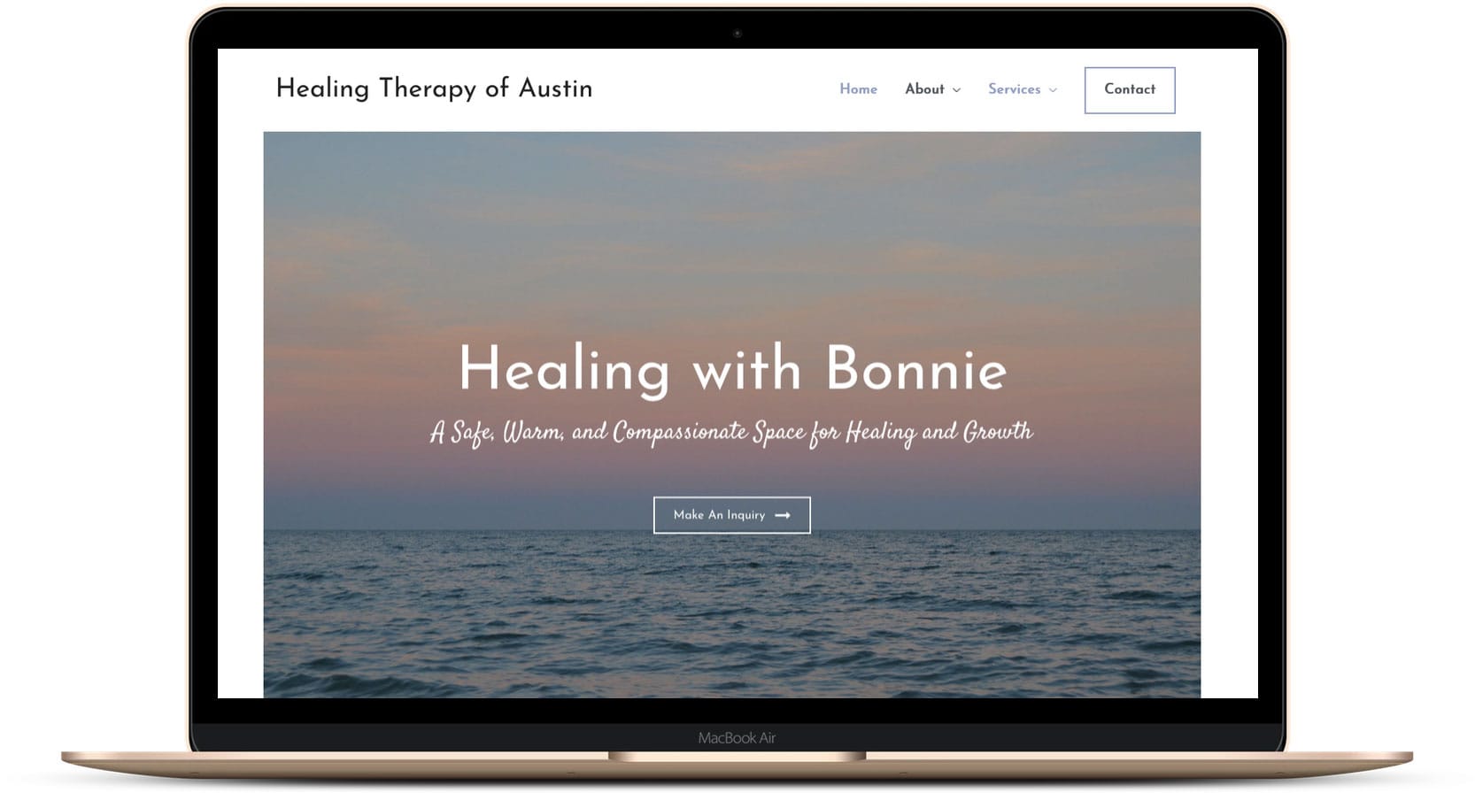 Bonnie Fleckenstein website mockup