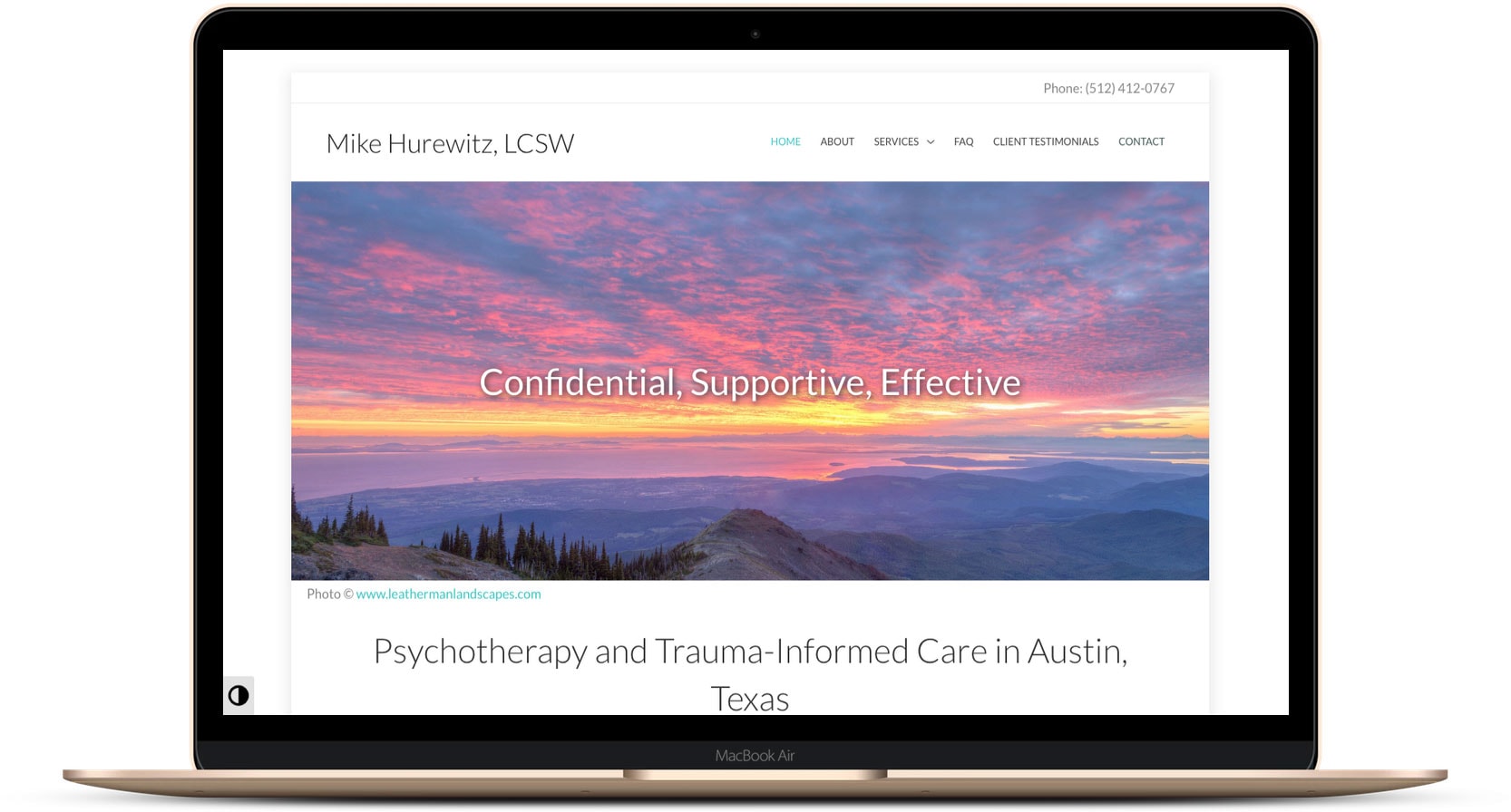 Mike Hurewitz website mockup