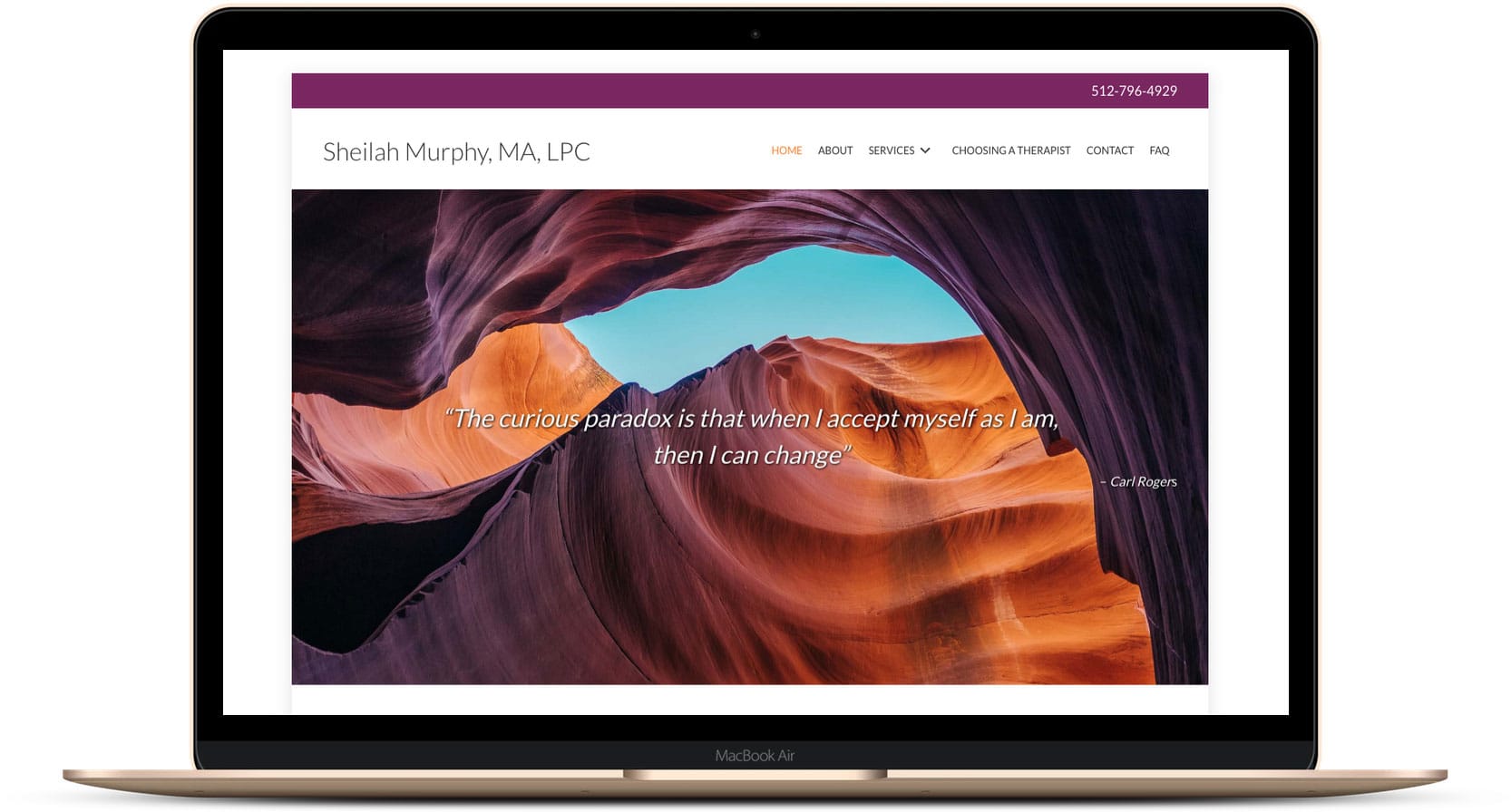 Sheilah Murphy website mockup